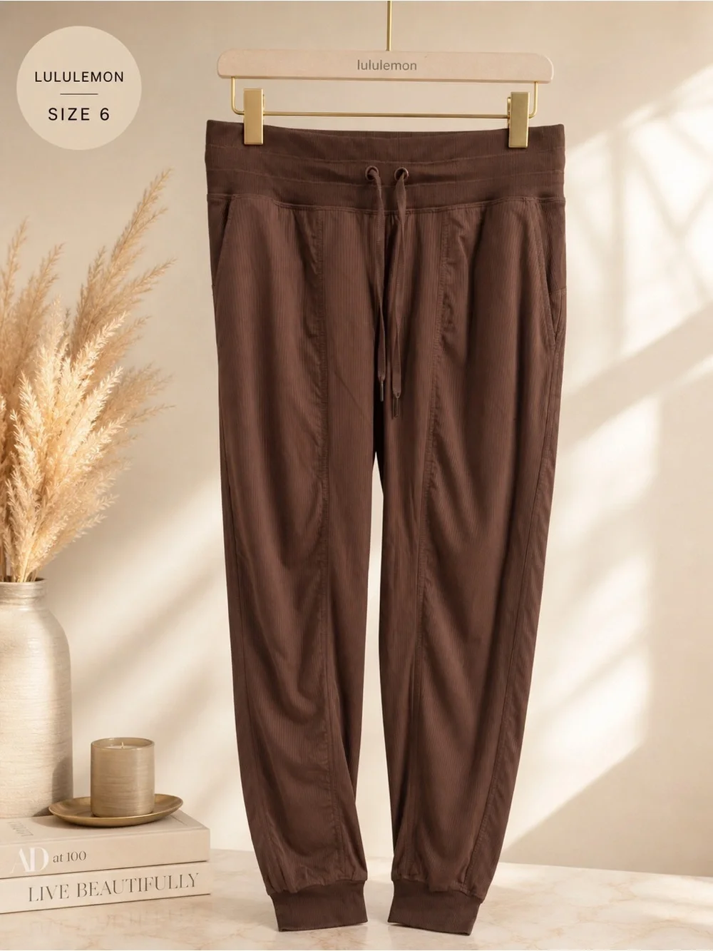 Lululemon Brown Joggers - Drawstring Relaxed Fit - Picture 3 of 5